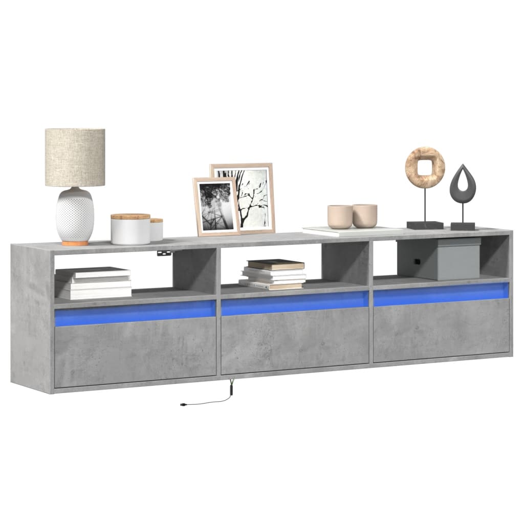 Tv Wall Cabinet With Led 180X31X45 Cm