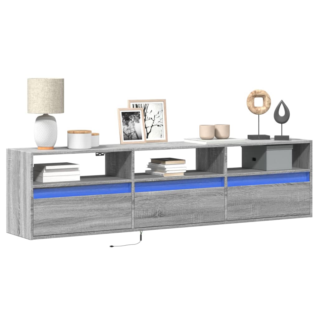Tv Wall Cabinet With Led 180X31X45 Cm