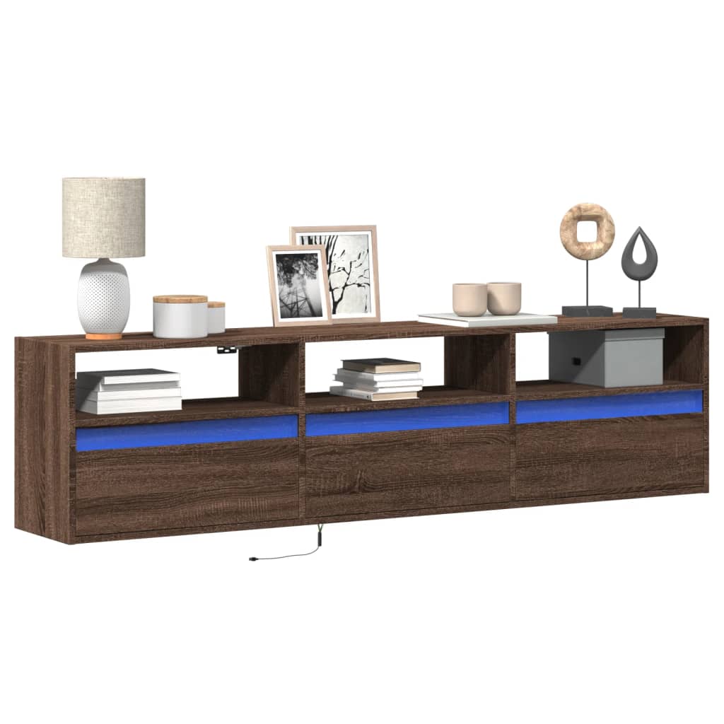 Tv Wall Cabinet With Led 180X31X45 Cm