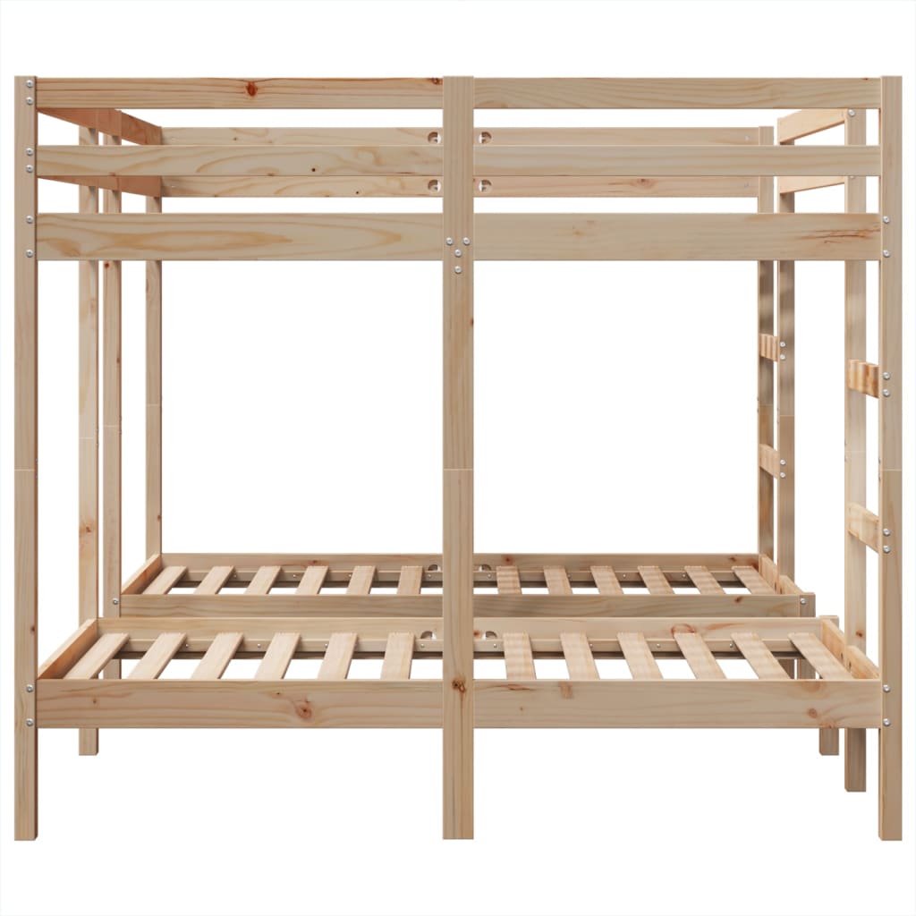 Triple Bunk Bed Frame Solid Wood Pine
