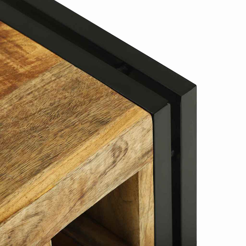 Wine Rack Brown Solid Mango Wood