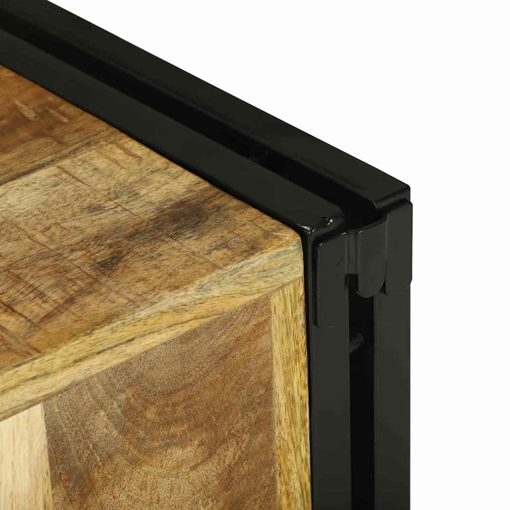 Wine Rack Brown Solid Mango Wood