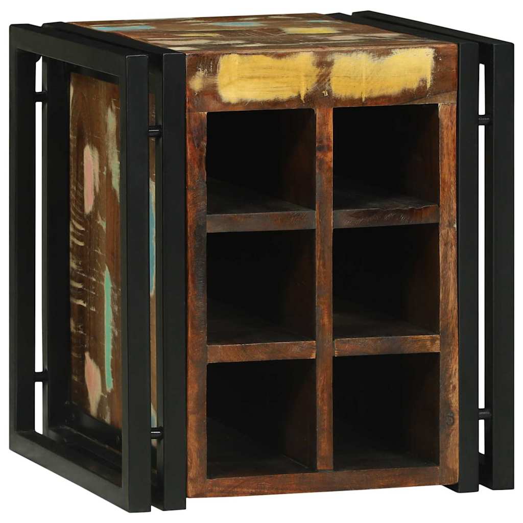 Wine Rack Brown Solid Mango Wood