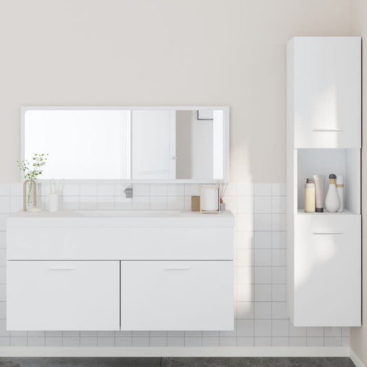 3 Piece Bathroom Furniture Set Engineered Wood