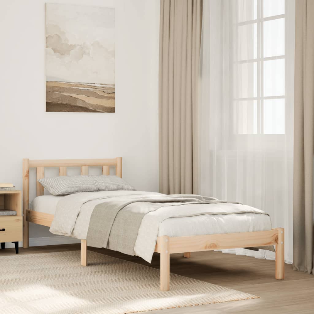 810077  Bed Frame Without Mattress Solid Wood