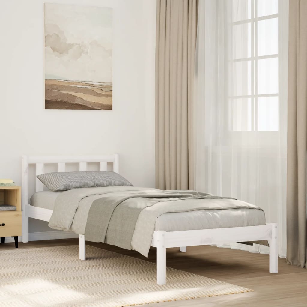 810077  Bed Frame Without Mattress Solid Wood