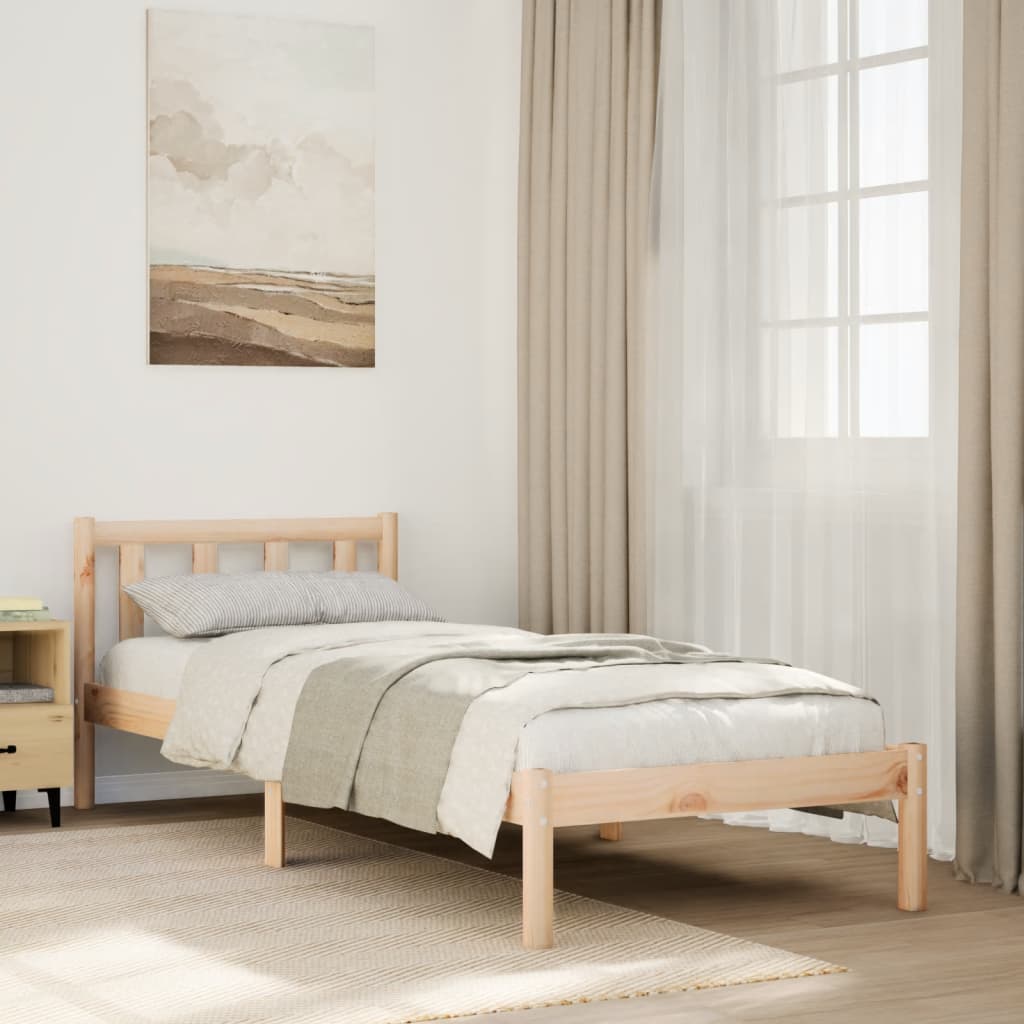 810077  Bed Frame Without Mattress Solid Wood