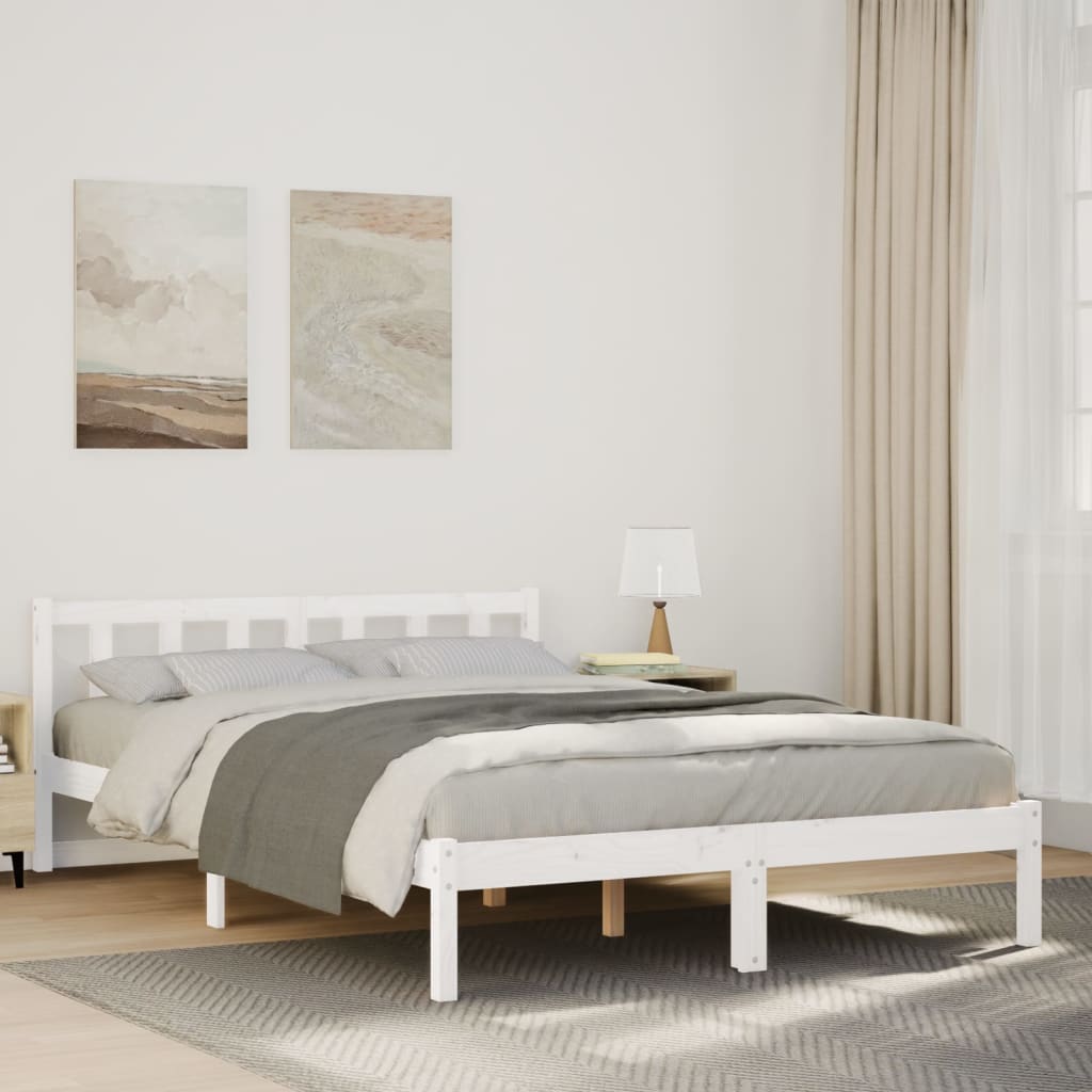 810077  Bed Frame Without Mattress Solid Wood