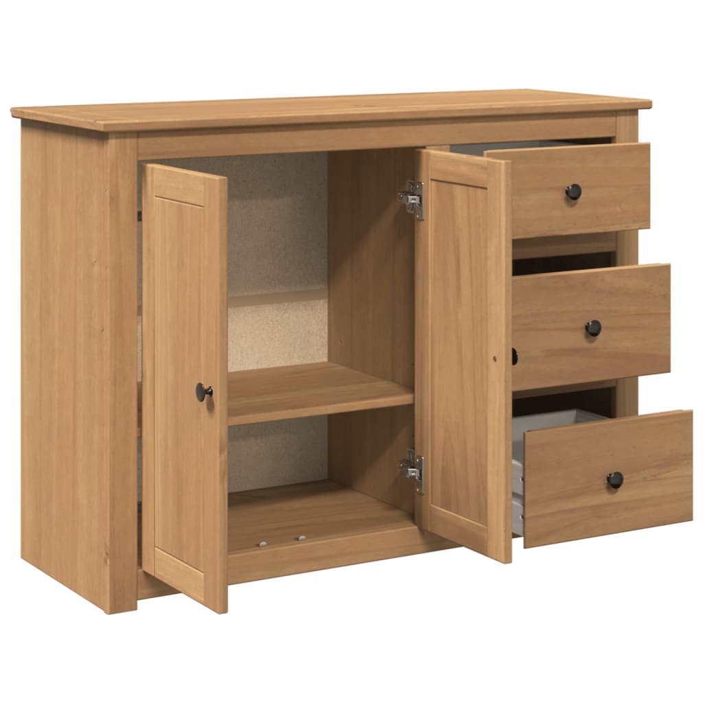 Sideboard With Drawers Panama 112X40X80 Cm Solid Wood Pine