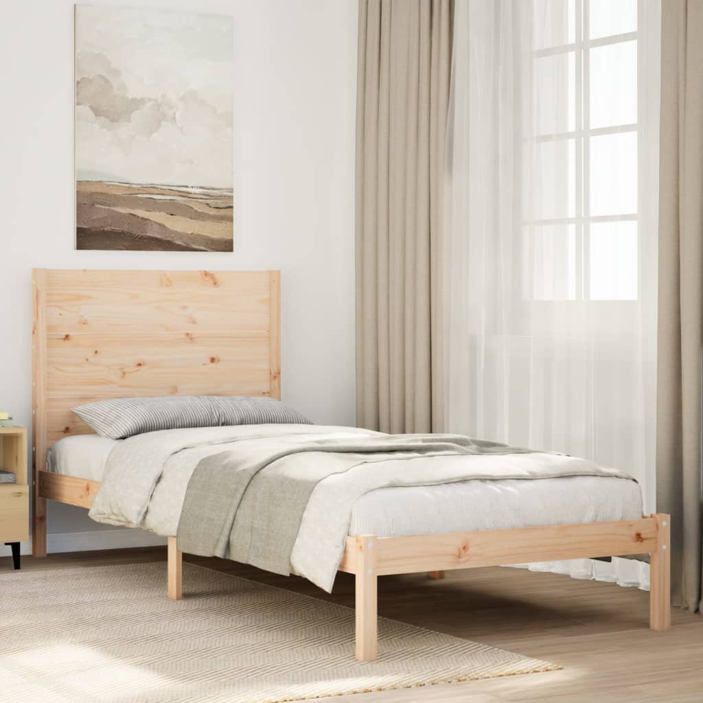 Extra Long Bed Frame Without Mattress Solid Wood