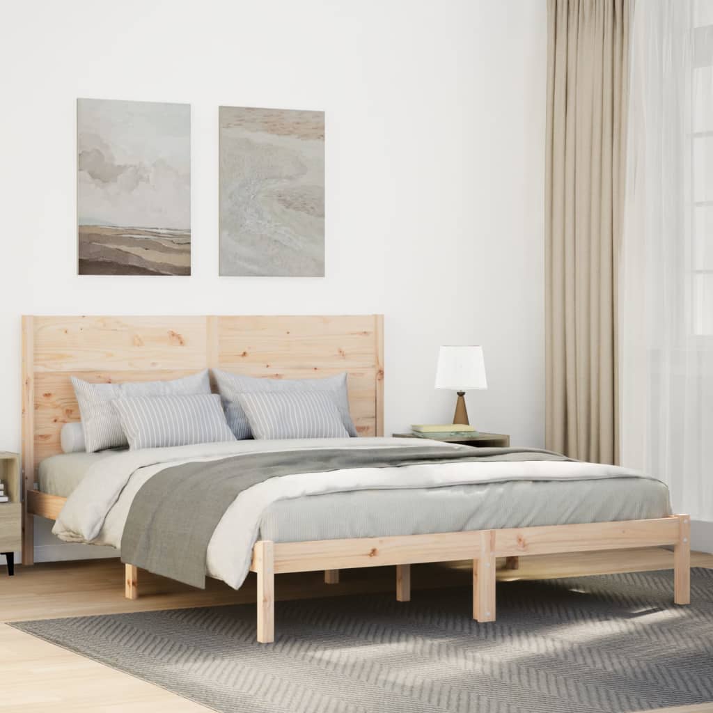 Extra Long Bed Frame Without Mattress Solid Wood