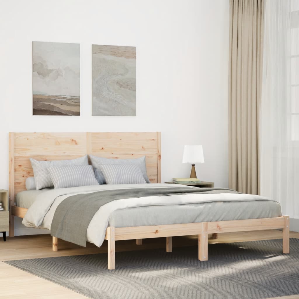 Extra Long Bed Frame Without Mattress Solid Wood