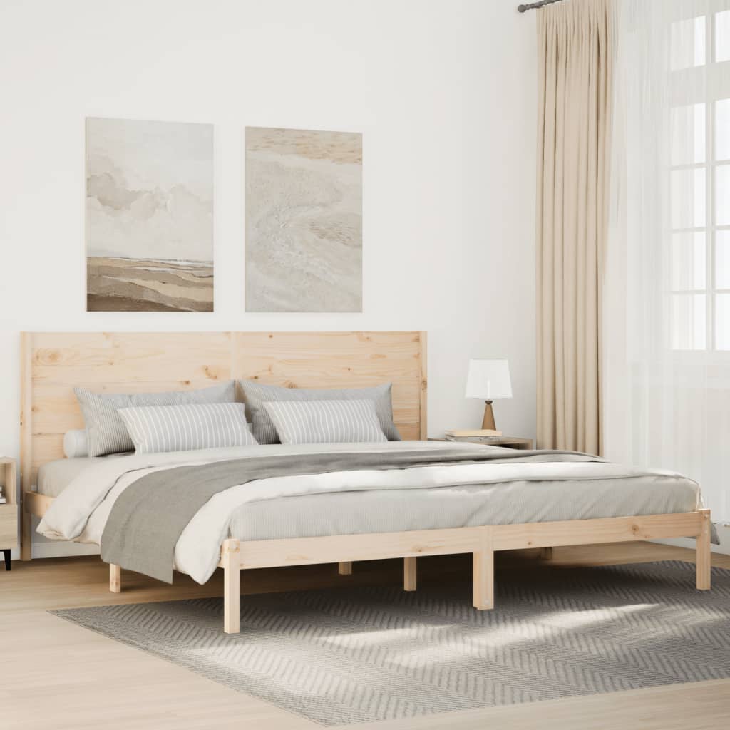 Extra Long Bed Frame Without Mattress Solid Wood