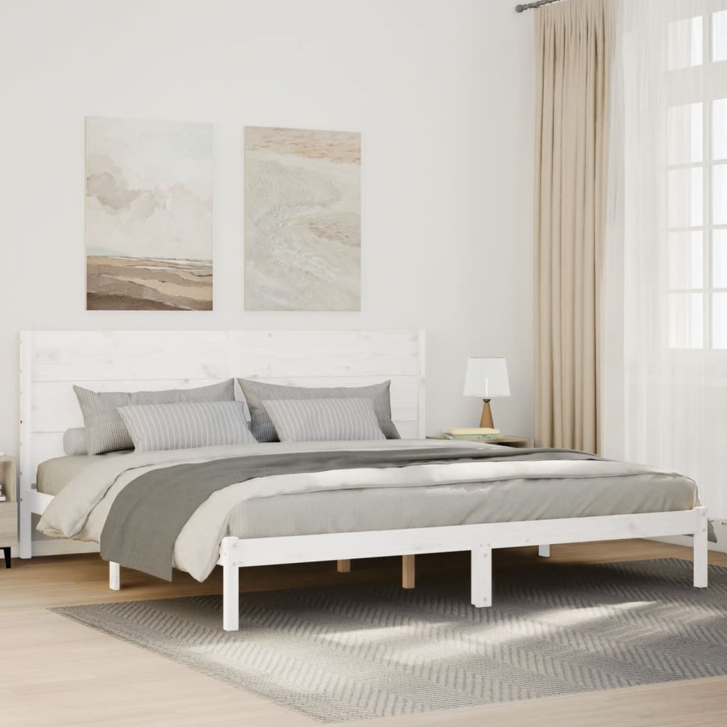 Extra Long Bed Frame Without Mattress Solid Wood