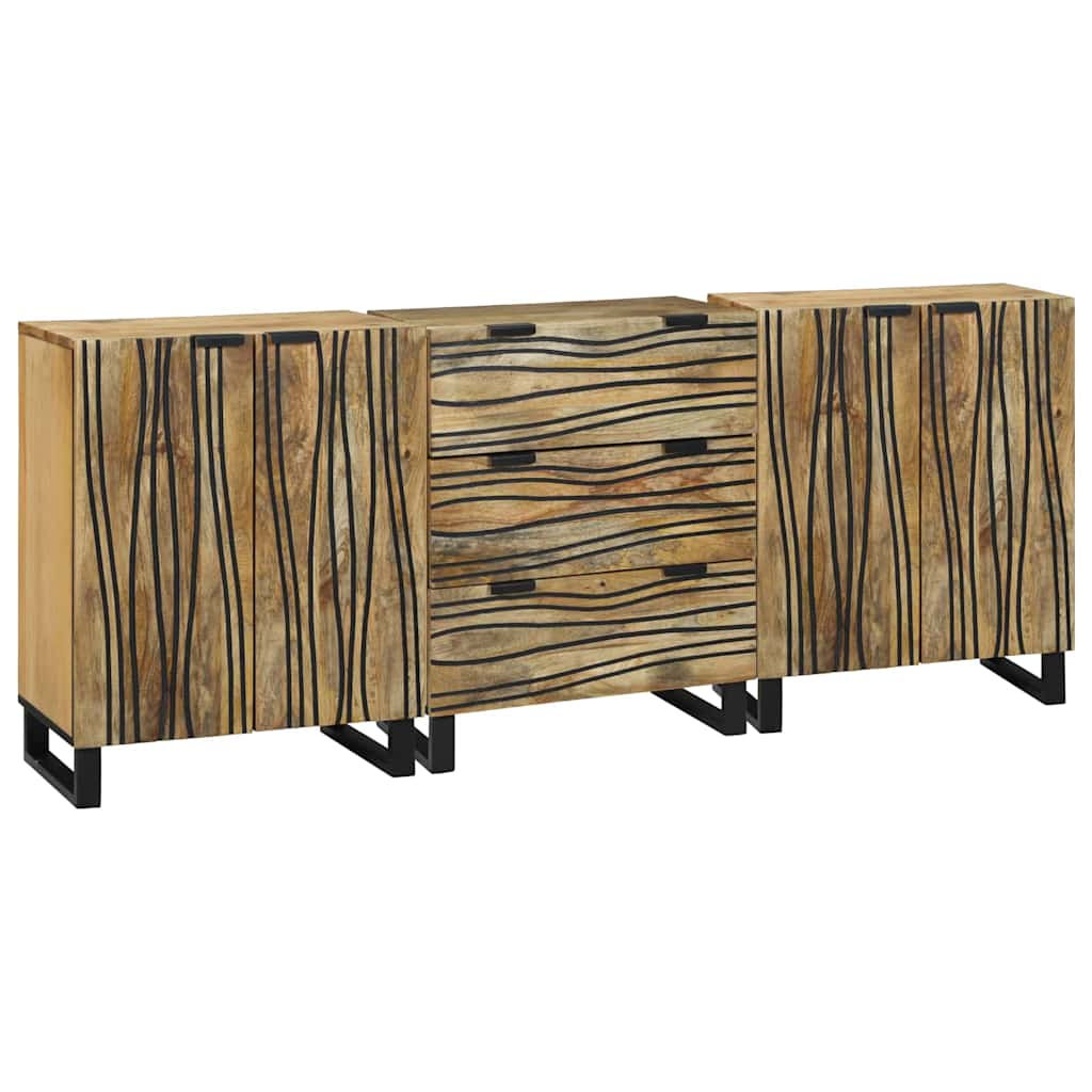 Bathroom Furniture Set With Drawer 3 Pcs 180 X 33 X 75 Cm