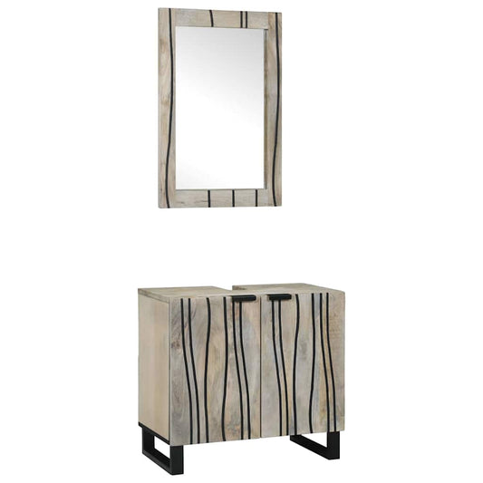Bathroom Furniture Set With Shelf 2 Pcs 62 X 33 X 58 Cm