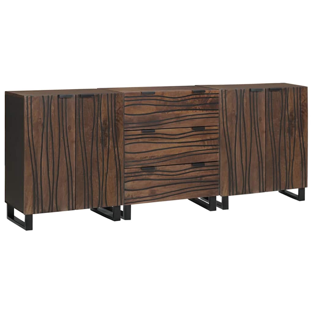 Bathroom Furniture Set With Drawer 3 Pcs 180 X 33 X 75 Cm