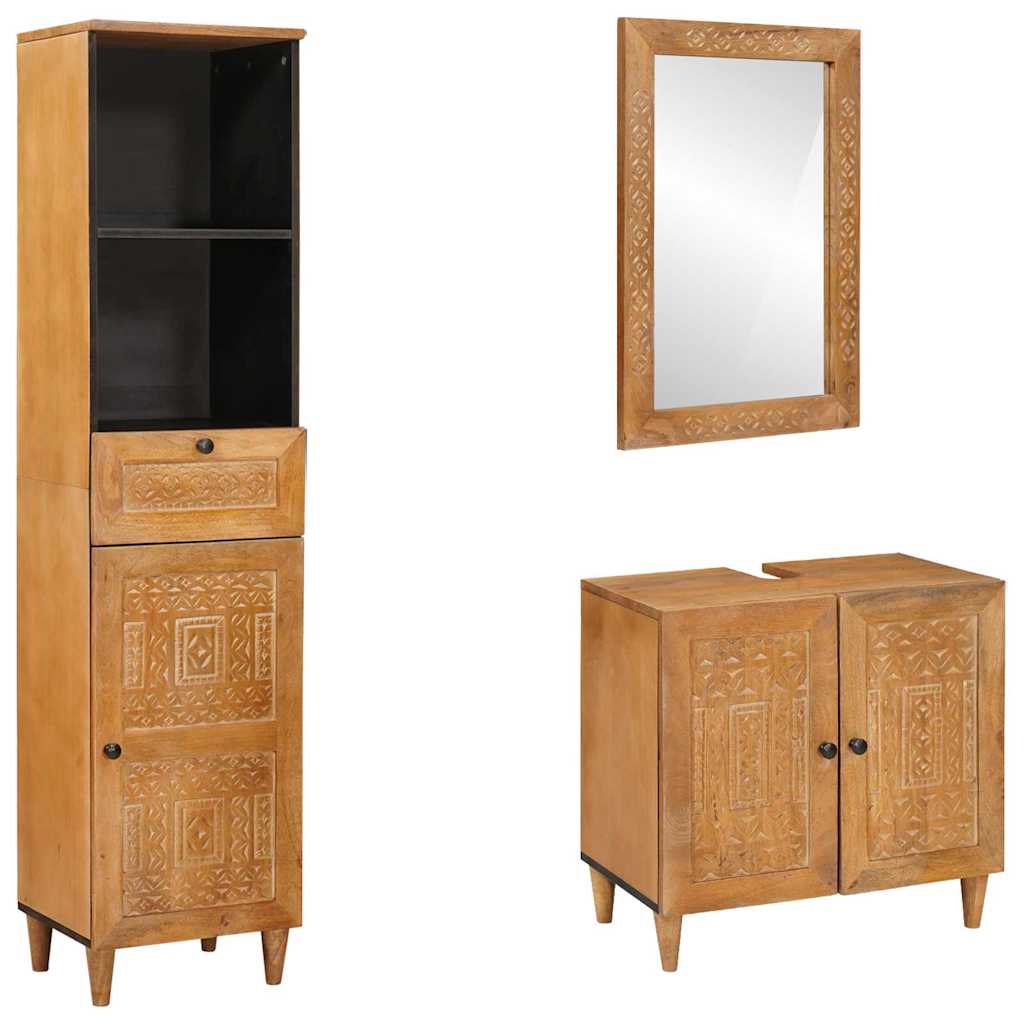Bathroom Furniture Set With Drawer 3 Pcs 38 X 33 X 160 Cm