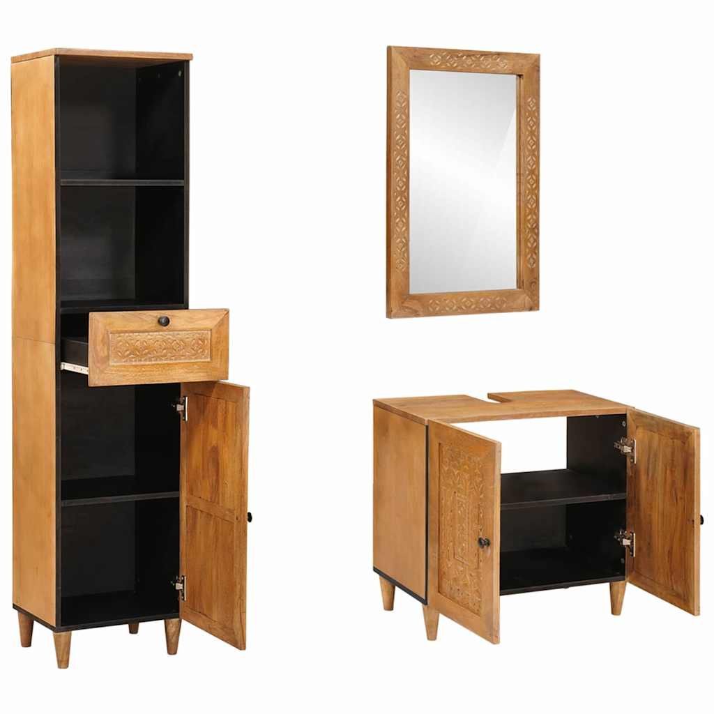 Bathroom Furniture Set With Drawer 3 Pcs 38 X 33 X 160 Cm