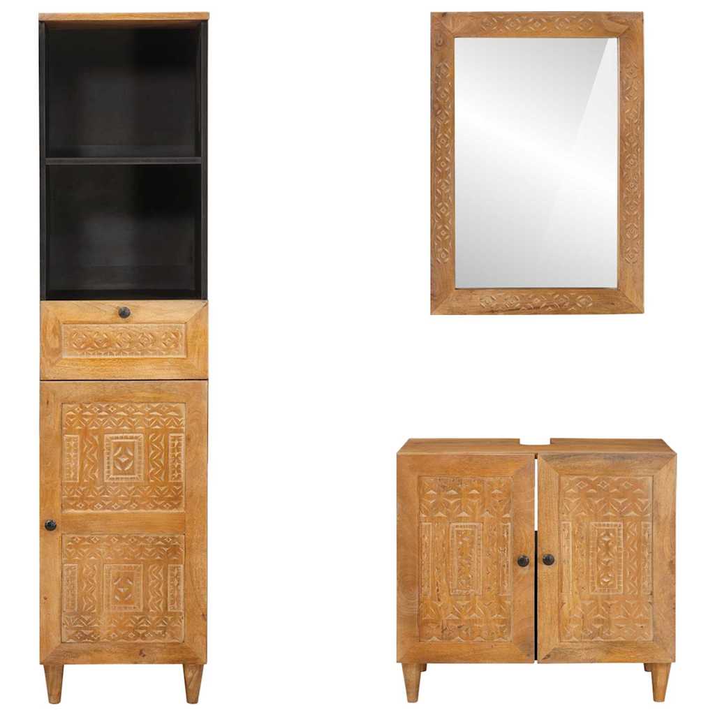 Bathroom Furniture Set With Drawer 3 Pcs 38 X 33 X 160 Cm
