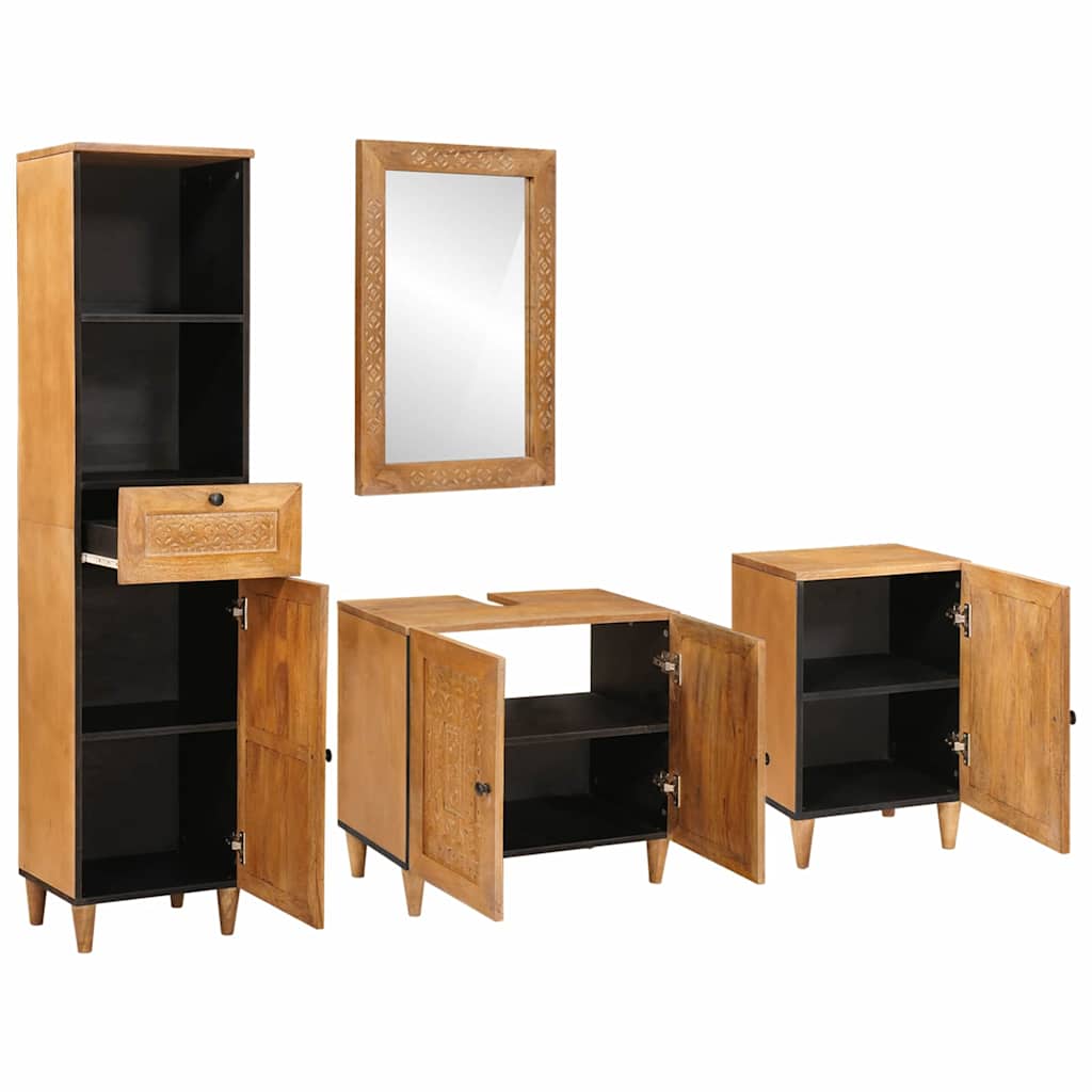 Bathroom Furniture Set With Drawer 4 Pcs 38 X 33 X 160 Cm