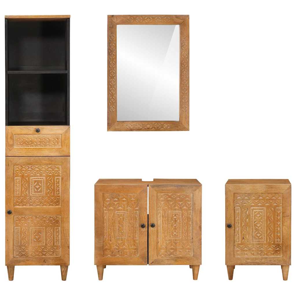 Bathroom Furniture Set With Drawer 4 Pcs 38 X 33 X 160 Cm
