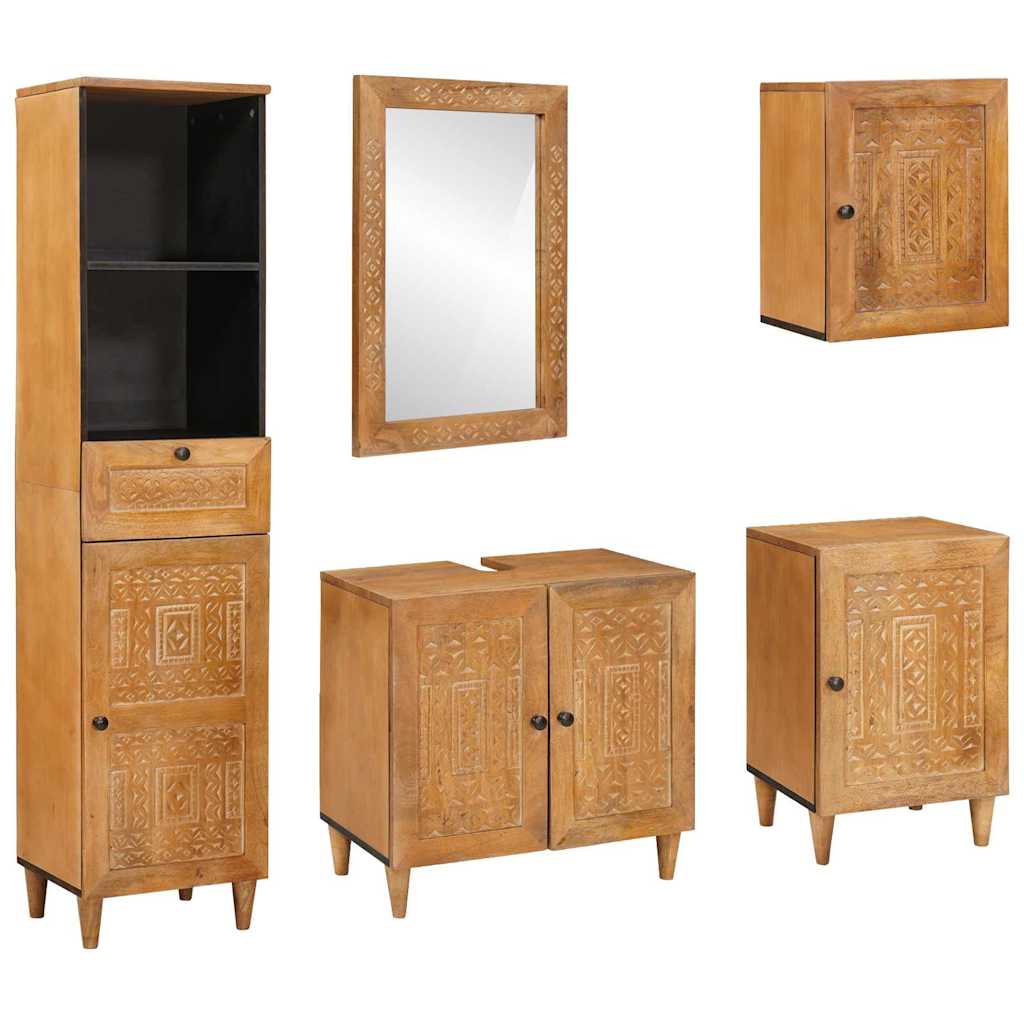 Bathroom Furniture Set With Drawer 5 Pcs 38 X 33 X 160 Cm