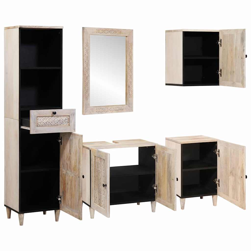 Bathroom Furniture Set With Drawer 5 Pcs 38 X 33 X 160 Cm