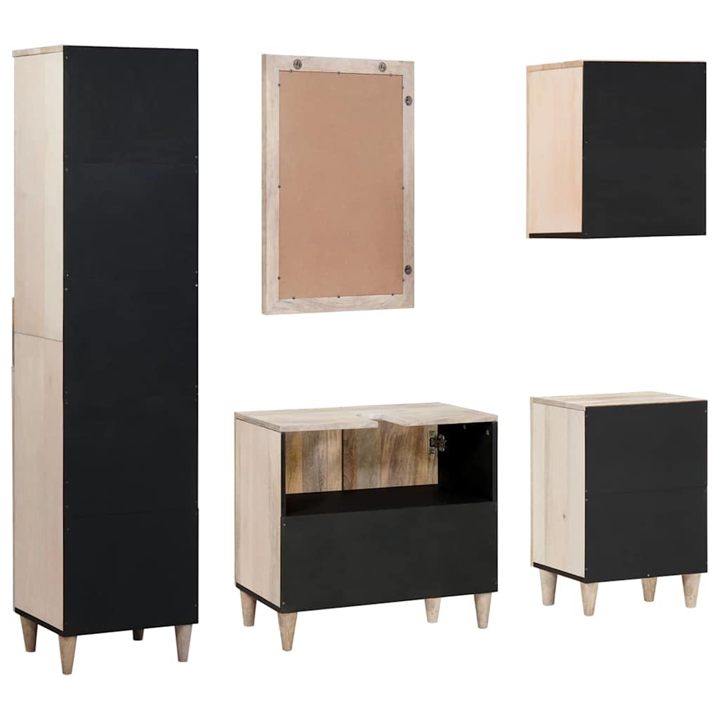 Bathroom Furniture Set With Drawer 5 Pcs 38 X 33 X 160 Cm