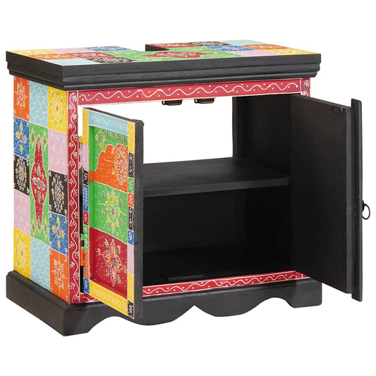 Sink Cabinet 60 X 35 X 55 Cm Solid Mango Wood, Engineered Wood