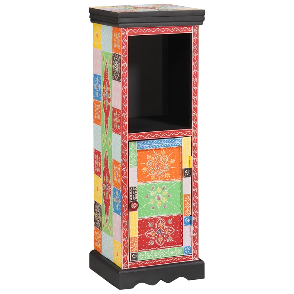 Chest Of Drawers Multicolour 30 X 30 X 90 Cm Solid Mango Wood