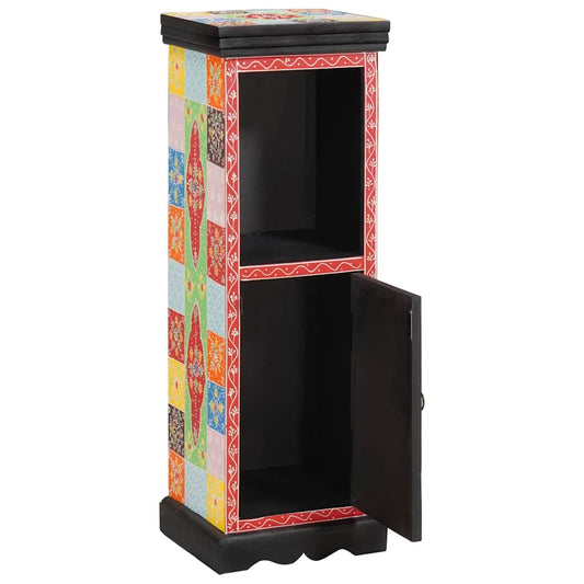 Chest Of Drawers Multicolour 30 X 30 X 90 Cm Solid Mango Wood