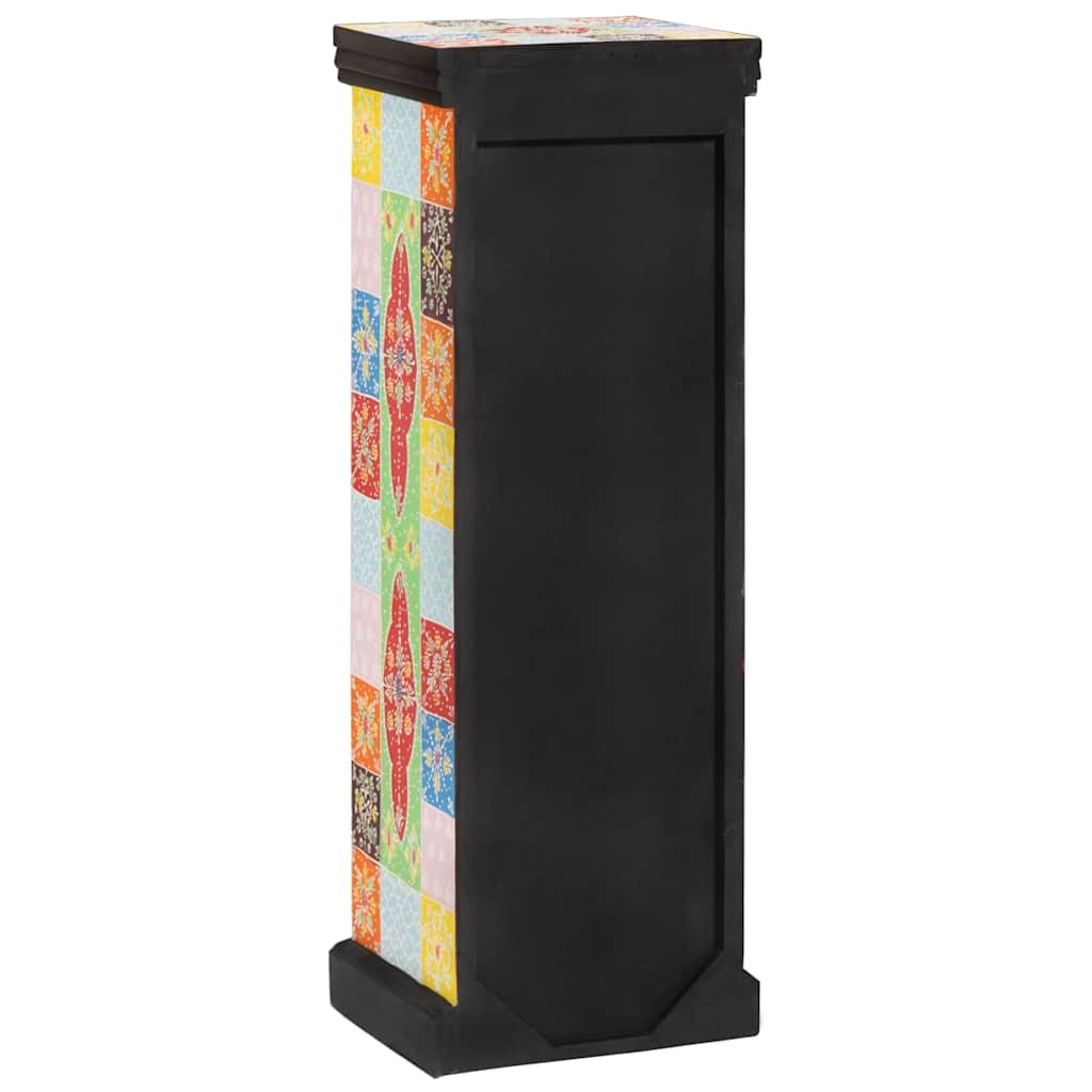 Chest Of Drawers Multicolour 30 X 30 X 90 Cm Solid Mango Wood