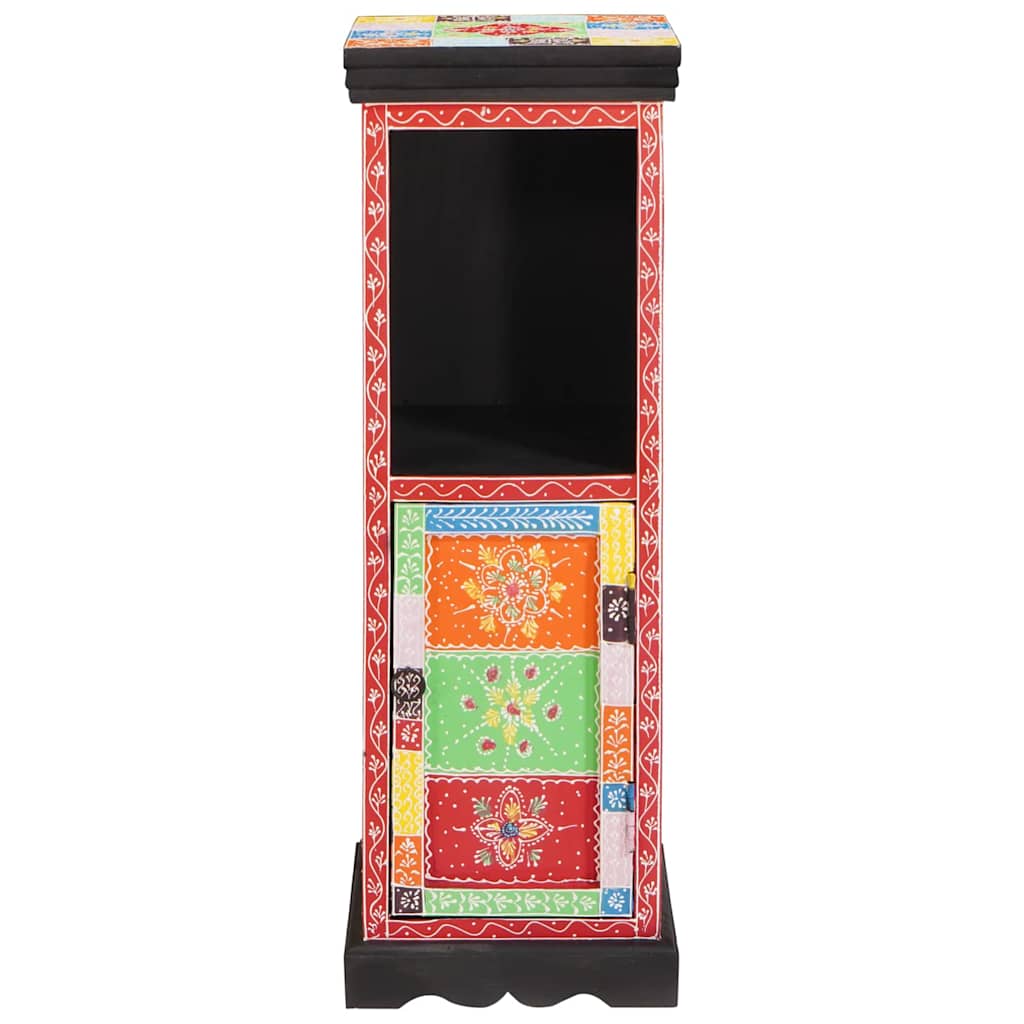 Chest Of Drawers Multicolour 30 X 30 X 90 Cm Solid Mango Wood
