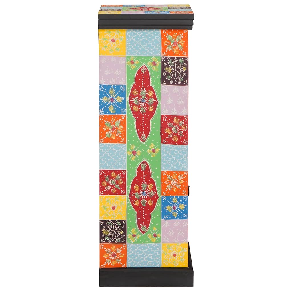 Chest Of Drawers Multicolour 30 X 30 X 90 Cm Solid Mango Wood
