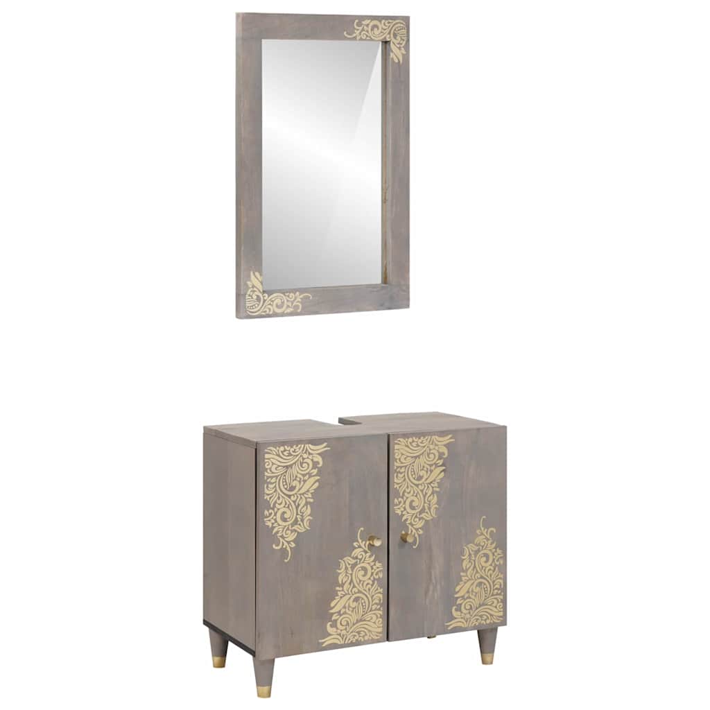 Bathroom Furniture Set Wall-Mounted 2 Pcs 62 X 33 X 58 Cm