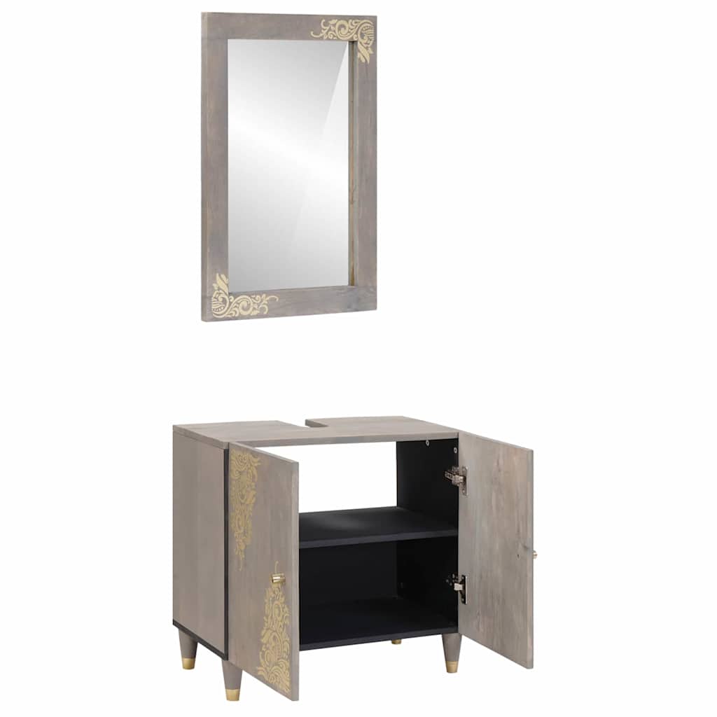 Bathroom Furniture Set Wall-Mounted 2 Pcs 62 X 33 X 58 Cm