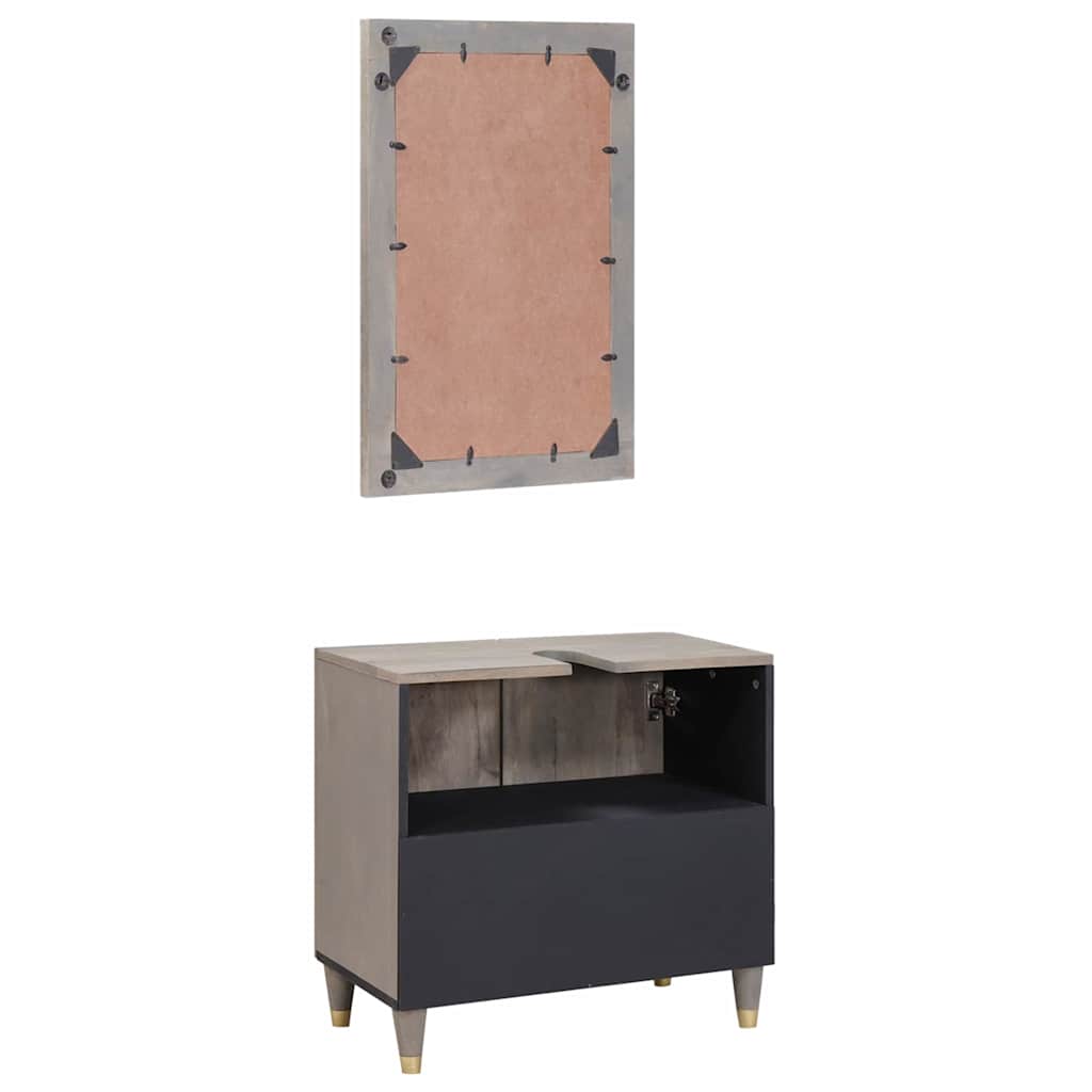 Bathroom Furniture Set Wall-Mounted 2 Pcs 62 X 33 X 58 Cm