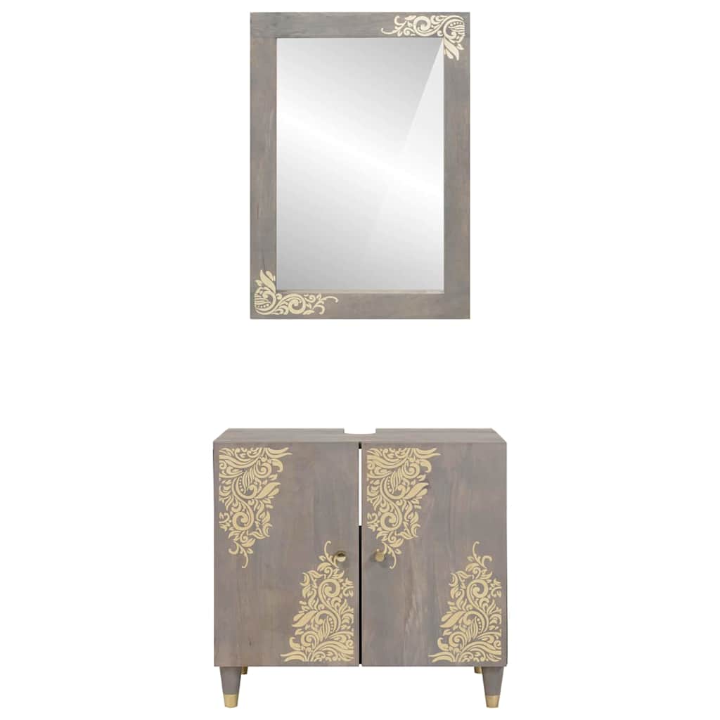 Bathroom Furniture Set Wall-Mounted 2 Pcs 62 X 33 X 58 Cm