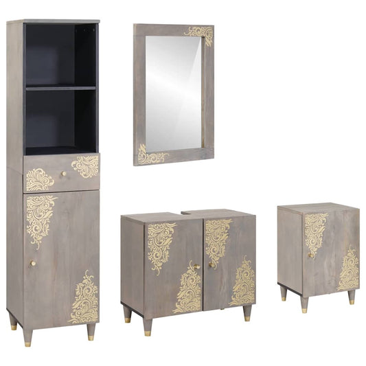 Bathroom Furniture Set With Drawer 4 Pcs 62 X 33 X 58 Cm