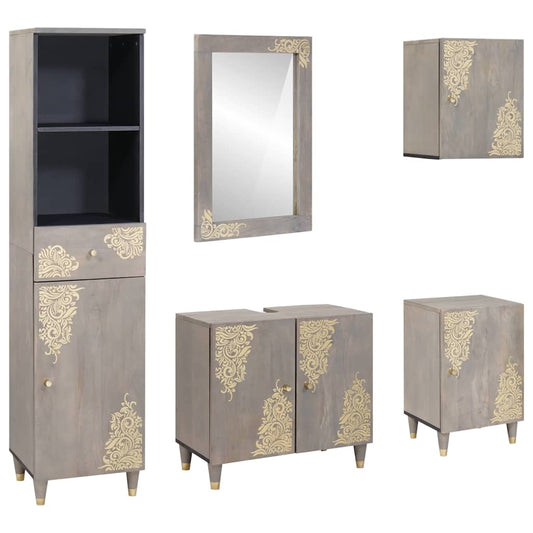 Bathroom Furniture Set With Drawer 5 Pcs 62 X 33 X 58 Cm