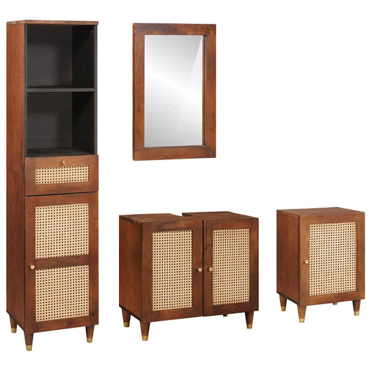 Bathroom Furniture With Drawer With Door 4 Pcs 38 X 33 X 160 Cm