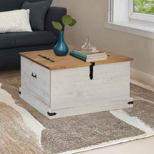 Storage Chest Halden 91X91X47 Cm Solid Wood Pine