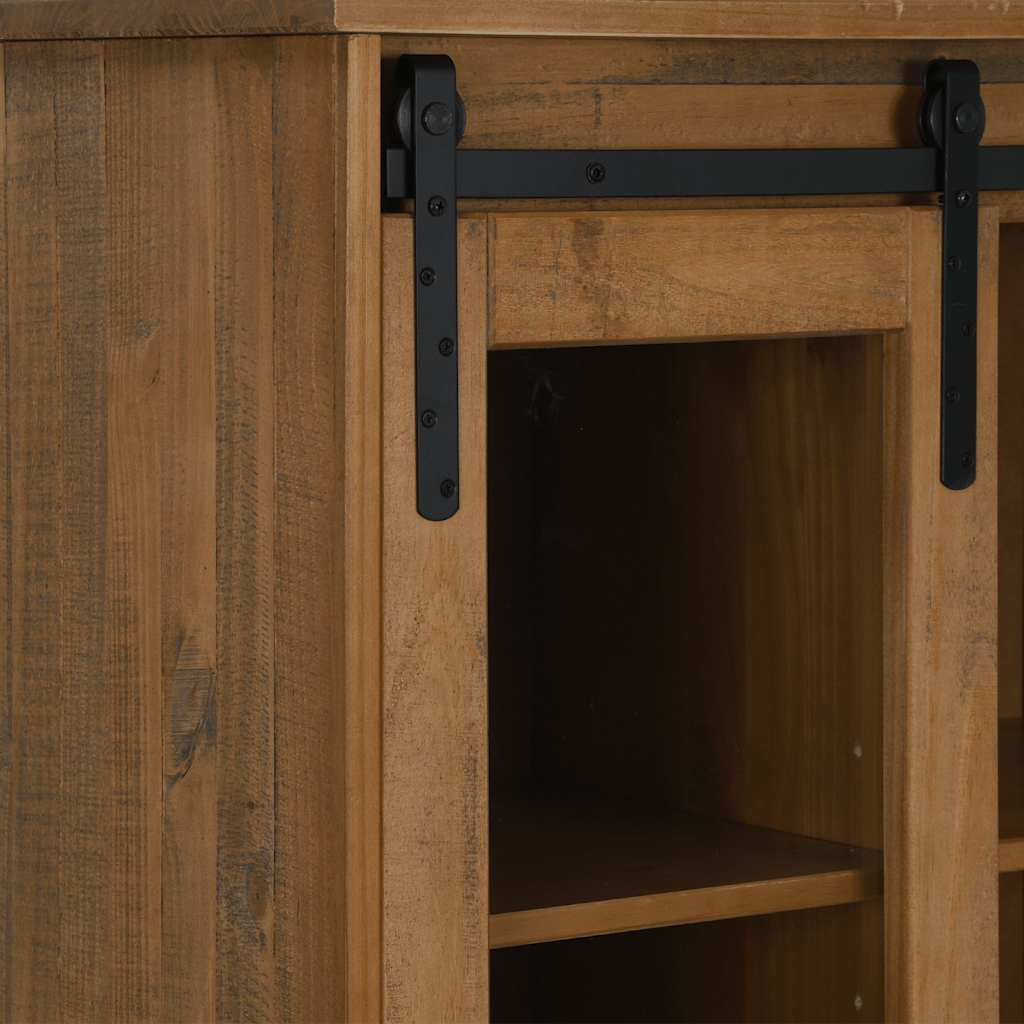 Wine Cabinet Halden With Wine Racks And Sliding Door Pine