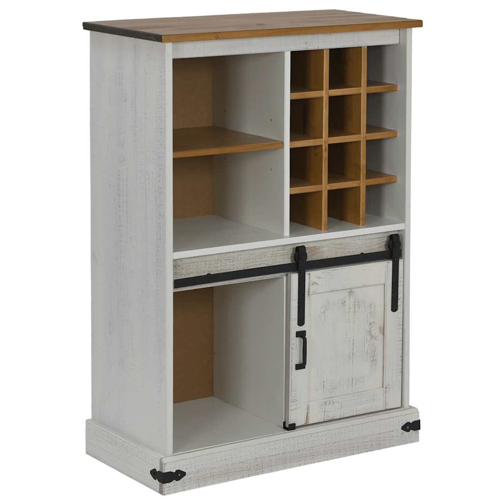 Wine Cabinet Halden With Wine Racks And Sliding Door Pine