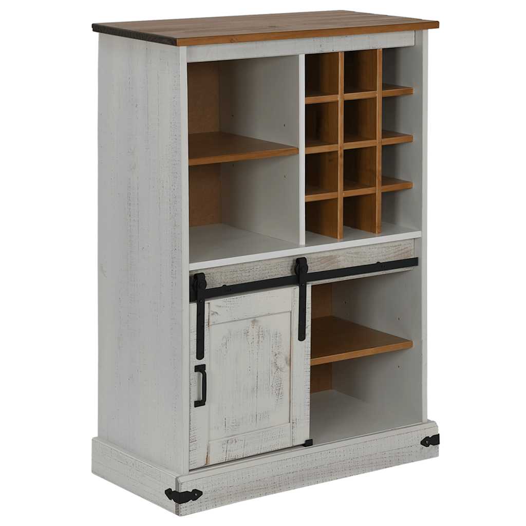 Wine Cabinet Halden With Wine Racks And Sliding Door Pine