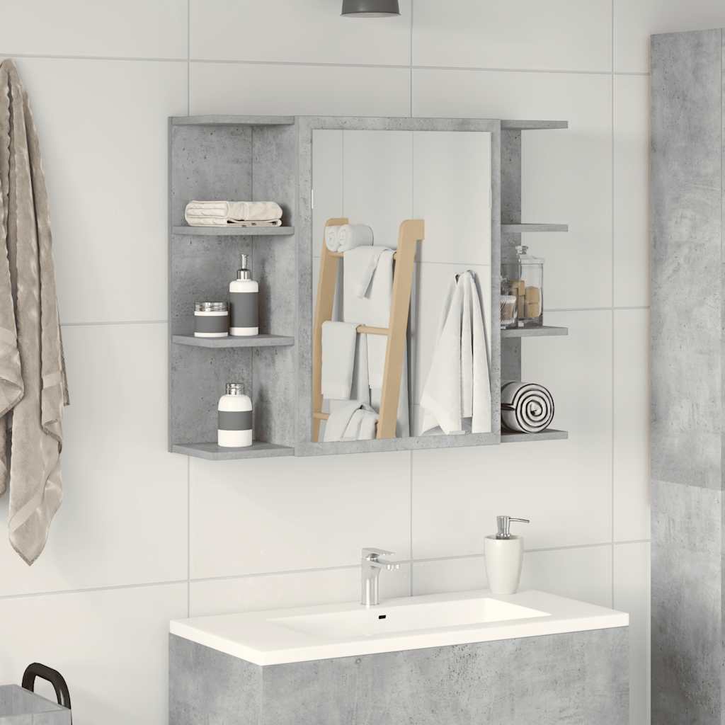 Bathroom Mirror Cabinet 80X20.5X64 Cm Engineered Wood