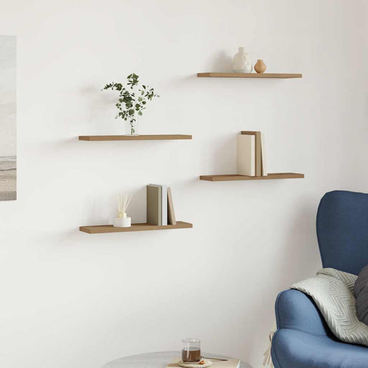 Wall Shelves 4 Pcs Engineered Wood