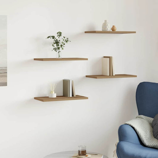 Wall Shelves 4 Pcs Engineered Wood