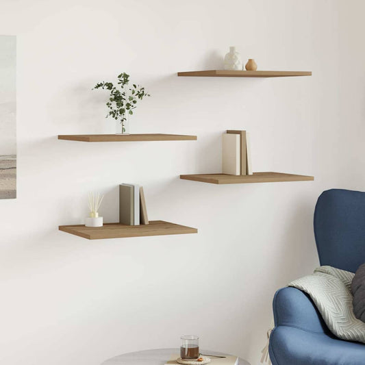 Bookshelf Boards 4 Pcs Engineered Wood